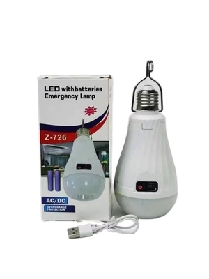 2- LED Emergency Lamp 15W E27 B22 Li-ion Rechargeable Battery AC/DC Healthy Usage Bulb