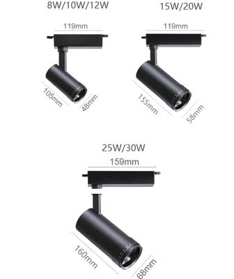 COB LED Focus Light Track Light with Integrated Aluminum Housing and Anti-glare Lens