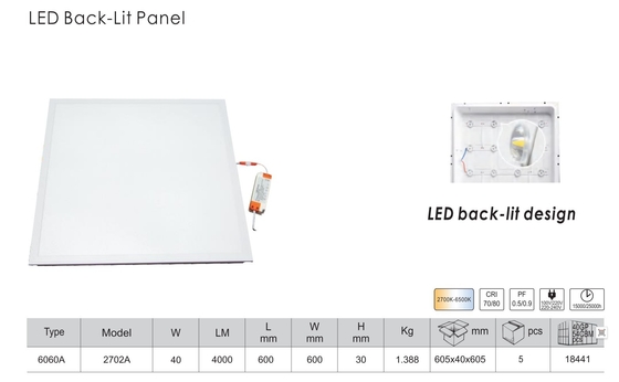 Competitive Cost 40W 60*60 Square Border LED Light Panel Frame for Office/Building