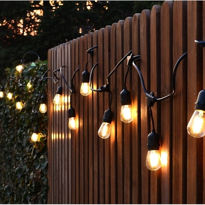 100M Waterproof Outdoor Hanging String Light Bulb with 200pcs Holders No-Bulb CCT 2700K