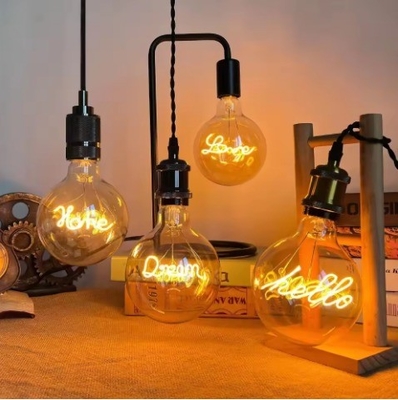GLOBE G125 Series LED Decorative Edison Light Bulb with Customize Patterns or Text