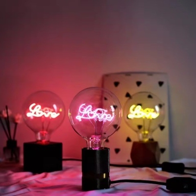 GLOBE G125 Series LED Decorative Edison Light Bulb with Customize Patterns or Text