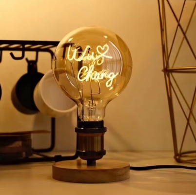 GLOBE G125 Series LED Decorative Edison Light Bulb with Customize Patterns or Text