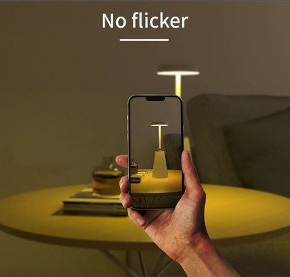 Metal ABS Shade Touch Charging Smart Table Lamp with Dimming and Atmosphere Lighting