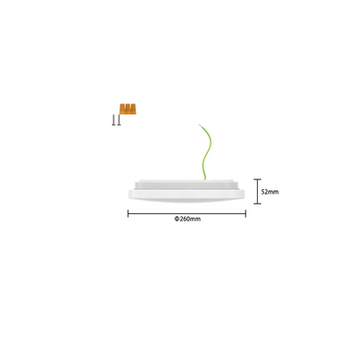 Middle 10inch LED Slim Puff Ceiling Light 15W 5CCT CL-F1015 with 50000 Hours Lifespan