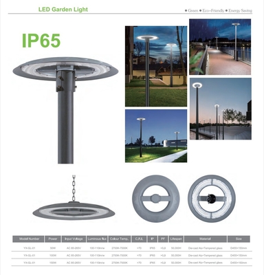 High Brightness 50W/100W/150W LED Garden Street Lighting Column Top Lamp for ROAD