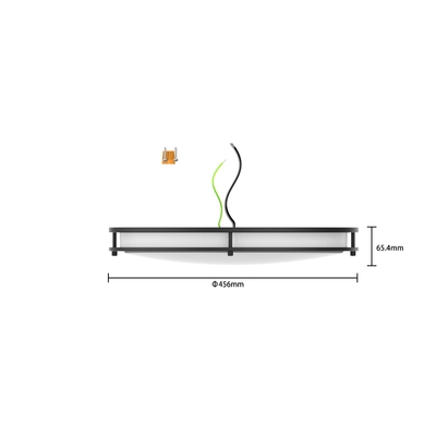 18inch 32W 5CCT LED CCT Selectable Double Ring Ceiling Light for and 50000 Hours Lifespan