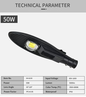 AC 85-265V Input Voltage 20W 1800lm Emergency Street Lamp with Sensor and Waterproof