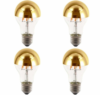 Half Chrome Plating A60 6W Warm White 2700K LED Filament Retro Bulb for E27 Base Type