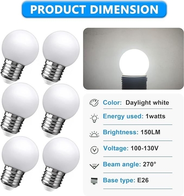 LED Bathroom Vanity Light Bulb Globe 15W Equivalent E26 Medium Screw Base Cool White
