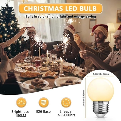 Small Globe Light Bulb IW in 3000K for Halloween Christmas Wedding Party Decor