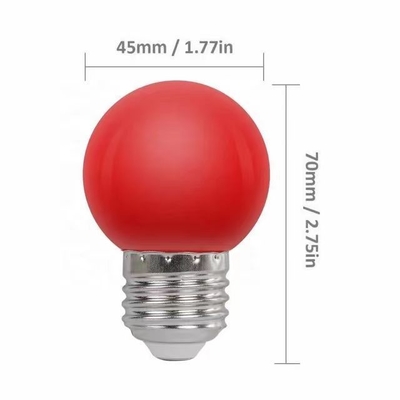 LED G45 Globe Christmas Lights 1W Colored Night Mini Edison E26 15W Equivalent Red Bulb