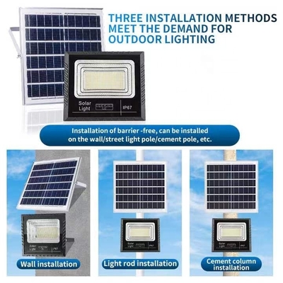 High Lumen Solar Floodlight with 3-8h Timing Function and 90 Ra Color Rendering Index