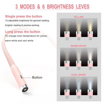 Flexible Neck Charging Led Desk Lamp Reading Lamp Energy 30000 Hours Lifespan White