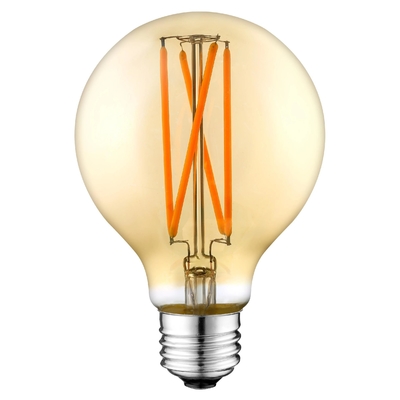 4W G125 E26 LED Sapphire Filament Global Bulb for Manual Button and Dimming Support