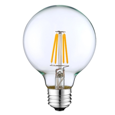 4W G125 E26 LED Sapphire Filament Global Bulb for Manual Button and Dimming Support