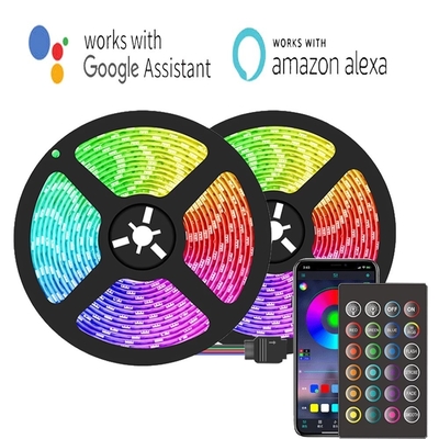 5m 10m 15m Indoor and Outdoor Bluetooth/Wifi Remote Control Smart Strip Lights