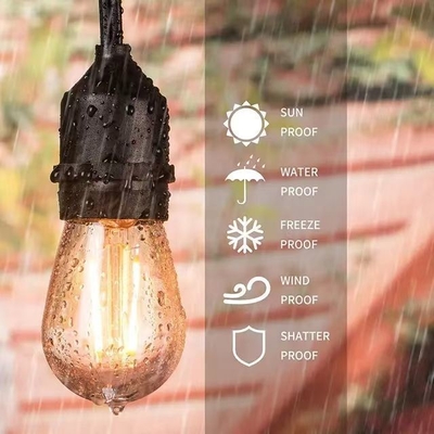 Create a Romantic Atmosphere with G45 T45 ST45 E27 Base Amber Light String 50M Length