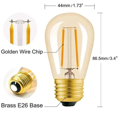 Create a Romantic Atmosphere with G45 T45 ST45 E27 Base Amber Light String 50M Length