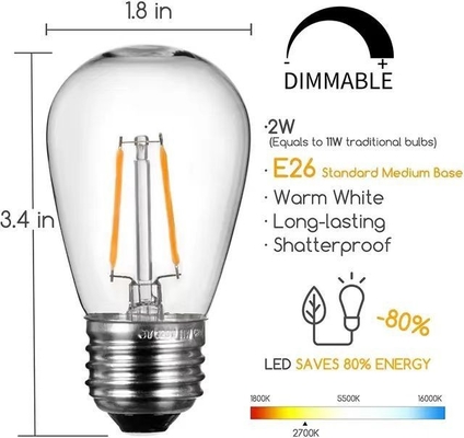 Create a Romantic Atmosphere with G45 T45 ST45 E27 Base Amber Light String 50M Length