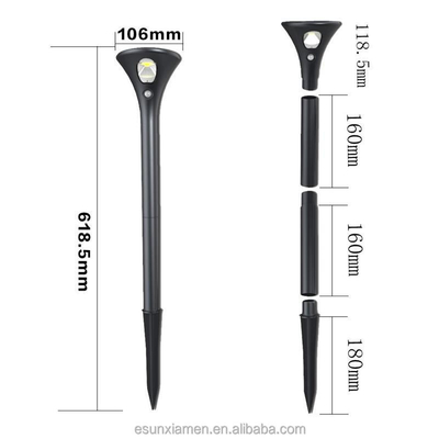 Solar Power Landscape Pathway Light with IP65 Rating and Color Temperature 2700k-6500k