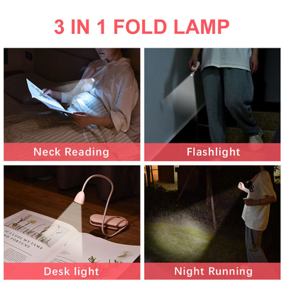 Lithium Battery Type Flexible LED Foldable Book Light for Eye Protection Black Color