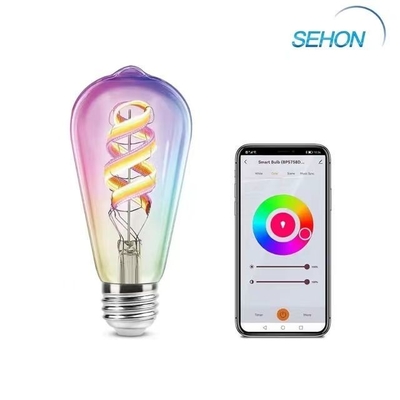 Dimmable Wireless Bluetooth Indoor Smart LED Bulb with RGB Light and TUYA APP Control