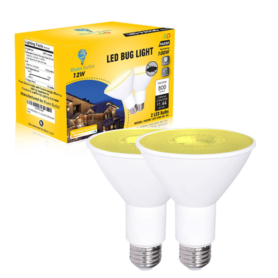 12W 100W Dimmable Waterproof E26 3000K Warm White LED Flood Light Bulb PAR30 Button Controller
