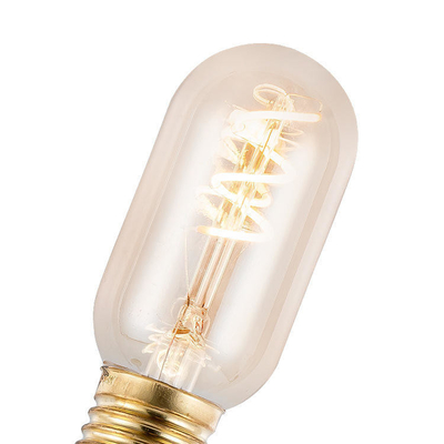 T45 3w Single Curved Glass Filament Bulb Vintage Soft Flexible LED Light Bulb for Lighting