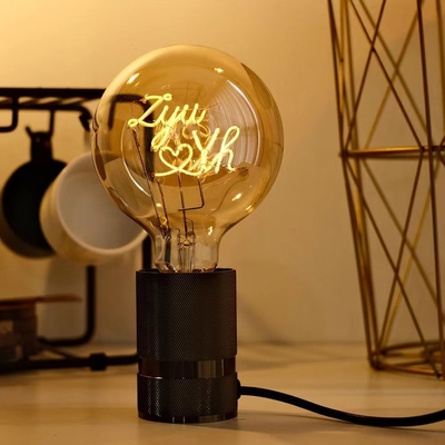 Clear Amber Glass 4W G80/95 Series Dimmable LED Decorative Edison Bulb with CRI Ra 80-90
