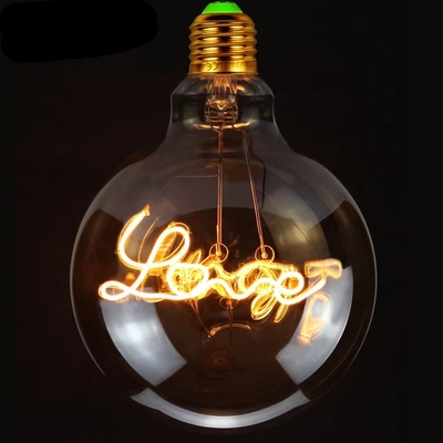4W G80/95 Series Dimmable LED Filament Bulb with 30000 Working Time and 220V-240V Voltage