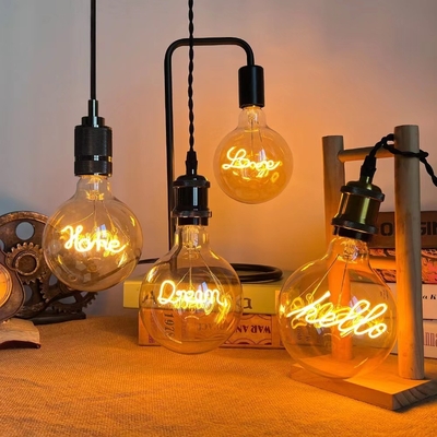 4W G80/95 Series Dimmable LED Filament Bulb with 30000 Working Time and 220V-240V Voltage