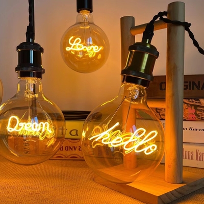 4W G80/95 Series Dimmable LED Filament Bulb with 30000 Working Time and 220V-240V Voltage