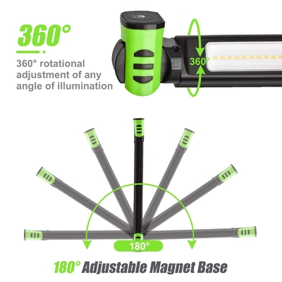 IP80 LED Work Light 1600 Lumen Dual Color Temperature 360 Degree Magnetic and Hook