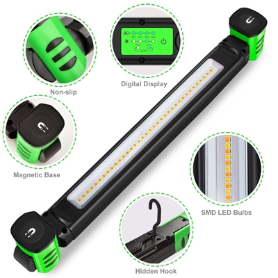 IP80 LED Work Light 1600 Lumen Dual Color Temperature 360 Degree Magnetic and Hook