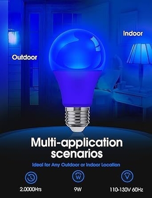Blue LED Bulb A19 9W E26 Non-Dim for Outdoor Christmas Lighting and Circuitry Design