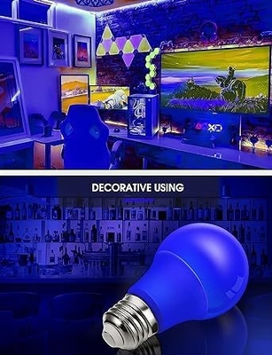 Blue LED Bulb A19 9W E26 Non-Dim for Outdoor Christmas Lighting and Circuitry Design
