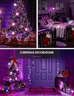 15000 Hour Working Lifetime Purple LED Bulb A19 9W for Home and Party Decoration