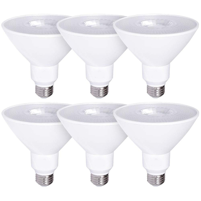 Power 6 Count Cold White E26 5000K LED Floodlight Spotlight Bulb for Outdoor Lighting