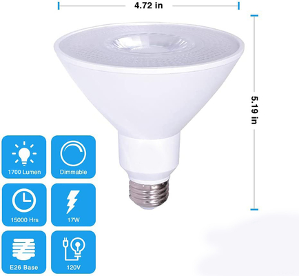 Power 6 Count Cold White E26 5000K LED Floodlight Spotlight Bulb for Outdoor Lighting