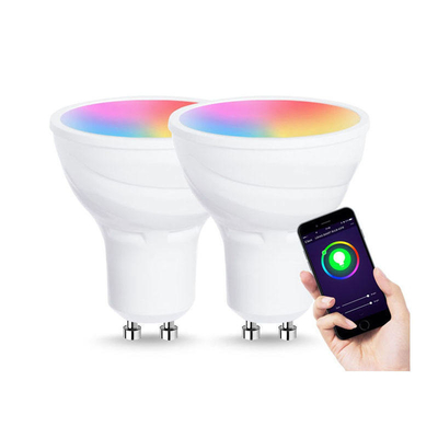 Application Controlled Gu10 Intelligent Spotlight Bulb with 85lm/w Luminous Efficiency
