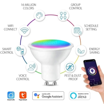 Remote Control Smart WiFi GU10/MR16 Spot Bulb with Google Alexa and Dimming Support