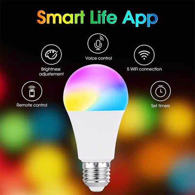 Aluminum Smart Zigbee Wifi LED Light Bulb with Mobile App and Google Alexa Voice Control