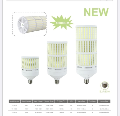 E27 E14 B22 E39 E40 Warehouse Lamp 100lm/w LED Corn Bulb with High Luminous Efficiency