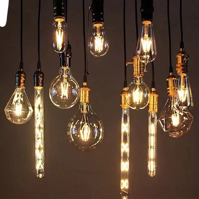 Input Voltage 85-265V E27/B22 4W 6W 8W Vintage Edison LED Filament Bulb with 80 Ra