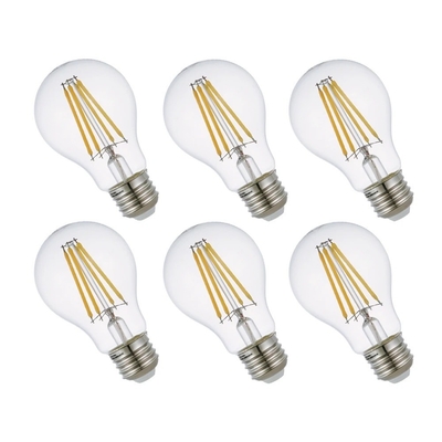 ETL List A19/A60 3000K 7W AC110V E26 Dimmable Filament Bulbs with 15000 Hours Lifespan
