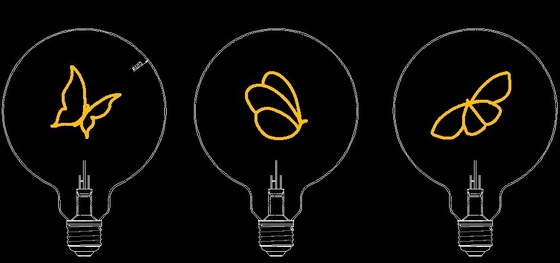 G80 Base Type 2W 2200K LED Filament Bulbs for Long-lasting and Energy-saving Lighting