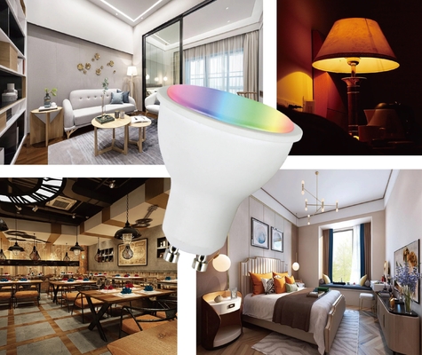 CE UKCA Certified 5W 120D Smart Wifi APP Voice Control GU10/MR16 LED Spot Light Hotel