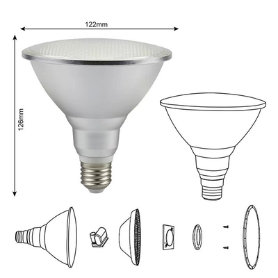 15000 Hours Working Time 15W PAR38 36D E27 220V LED Spotlight for Lighting Solutions