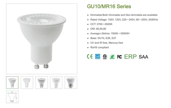 Support Dimmer yes 9W 7W 5W 4W Dimmable and Non Dimmable GU10/MR16 G5.3 LED SPOTLIGHT